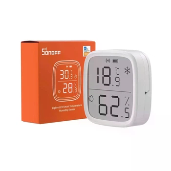 Датчик температуры и влажности SONOFF Zigbee LCD Smart Temperature Humidity Sensor SNZB-02D White