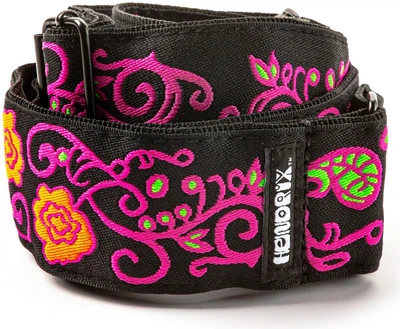 Гитарный ремень Dunlop Jimi Hendrix Blacklight Monterey Pink Strap