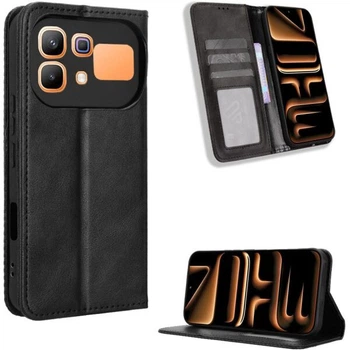 Чехол-книжка Deexe Retro Style для Infinix Note 60 / 60 Pro - Black
