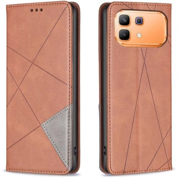 Чехол-книжка с карманами UniCase Geometric Pattern для Infinix Note 60 / 60 Pro - Brown