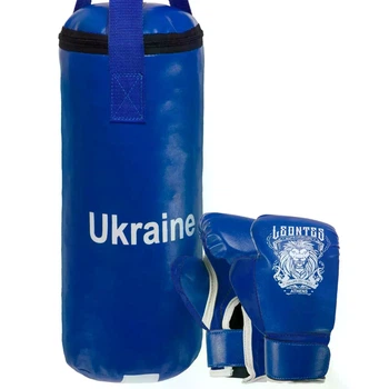 Набор боксерский детский LEV UKRAINE (груша и перчатки) LV-9940 Синий