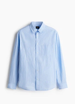 Рубашка H&M 12464 Синій з білим L (1285)