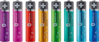 Аккумуляторные батареи Switch ON Ni-MH HR03 AAA 1000 мАч 8 шт