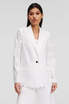 Жіночий білий жакет EMBROIDERY Karl Lagerfeld 40 241W1401