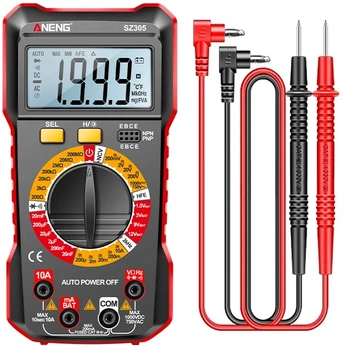 Мультиметр цифровой ANENG SZ305 AC/DC LCD Display с подсветкой Red (44384)