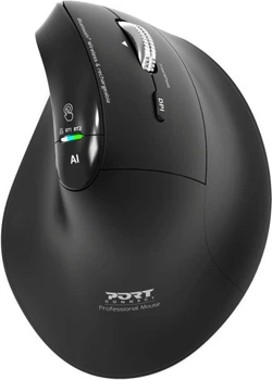 Mysz PORT Designs Ergo Auditor Wireless/Bluetooth Black (3567049102043)