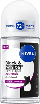 Антиперспирант шариковый NIVEA Черное и Белое невидимый: аутентичный 50 мл (5900017107844)