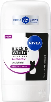 Антиперспірант стік NIVEA Чорне та Біле невидимий: автентичний 50 мл (4006000280820)
