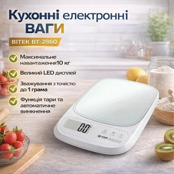 Весы электронные с LCD дисплеем BITEK BT-2860 до 10 кг