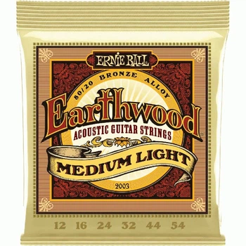 Струны для акустической гитары Ernie Ball 2003 Earthwood 80/20 Bronze 12-54 Medium Light