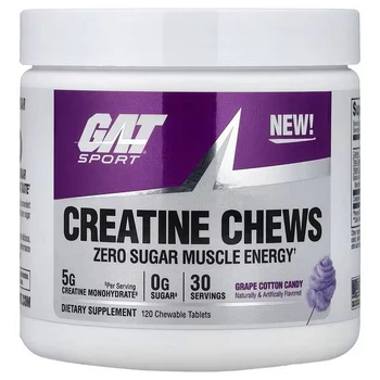 Креатин German American Technologies Creatine Chews 120 Chewable Tablets (Grape Cotton Candy)