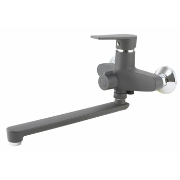 Смеситель для ванны Plamix Oscar-006 Euro SET Graphite (с шлангом, лейкой и кронш.) (Цвет графит) (PM6098)