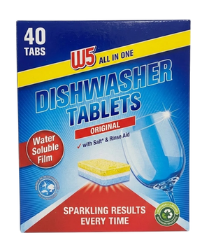 Таблетки для посудомийних машин W5 All in One Original, 40 шт