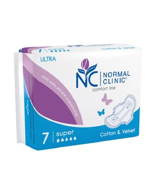 Прокладки гігієнічні Normal Comfort Ultra 280 mm. cotton&velvet 5 k. NCF 08 B 26246