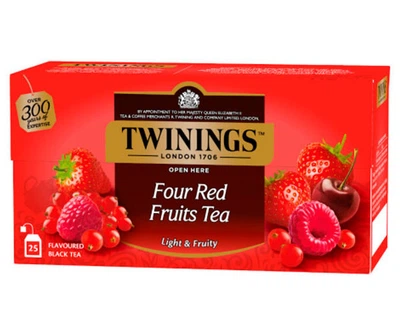 Чай Twinings черный 4 красных фрукта 25 пакетиков