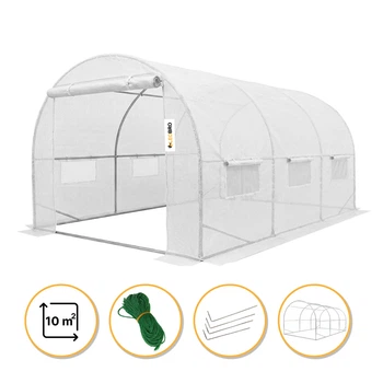 Теплица LEOBRO Garden 10м2 с усиленным стальным каркасом (LB-10M25W)