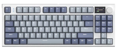 Клавиатура беспроводная Attack Shark K86 Blue Whale Switch Bluetooth/Wireless/USB White-Purple (AS-6972792471181-LB-UA)