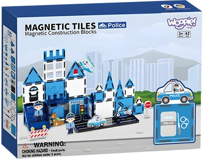 Klocki magnetyczne Woopie 3D Komisariat policji 42 elementy 55006 (5906280655006)