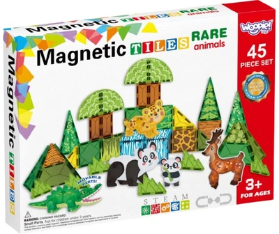Klocki magnetyczne Woopie 3D Rzadkie zwierzeta 45 elementów 55877 (5906280655877)