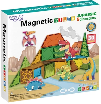 Klocki magnetyczne Woopie Dino 30 elementów 558390 (5906280655839)