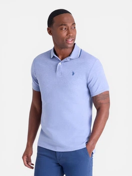 Поло довге чоловіче U.S. Polo Assn 11C578-9800A(Sedona Blue Heather) XL Блакитне (786662517260)