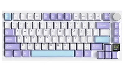 Клавіатура бездротова Attack Shark X820 Ultra Bluetooth/Wireless/USB White-Purple (AS-6972792471273-L-UA)