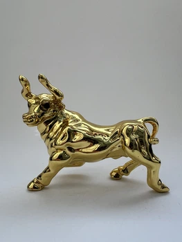 Декоративна латунна фігурка бика Телец 5х4 см 1601093