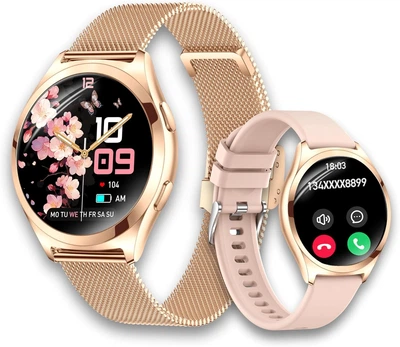 Смарт-годинник жіночий LUNIQUESHOP LSWATCH Rose Gold (Дзвінки, Термометр, 2 ремінці)