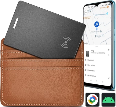 Умный трекер для кошелька Android Wallet Tracker (Google Find My Device) Black
