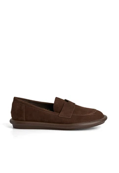 Лофери замшеві жіночі Meideli 6170/Chocolate/Suede/F6537-11/B 38 Коричневий
