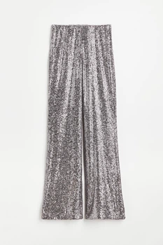 Брюки H&M XS серебристый 10041113762