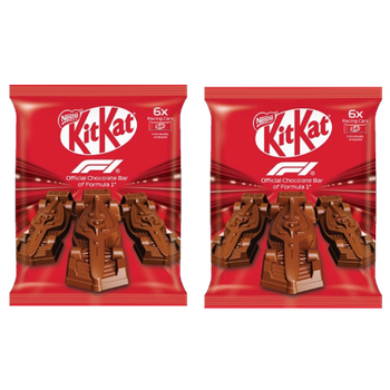 Набор Батончик 2шт Kit Kat Formula 1 в Форме Машинки F1 66g