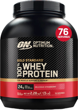Дієтична добавка Optimum Nutrition Gold Standard 100% Whey Protein Delicious Strawberry 2280 г (5060469988542)