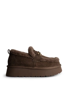 Уггі замшеві жіночі ITTS 9070/Brown/Fur/s7988-35/B 36 Коричневий