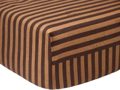 Простынь на резинке Moon&Star Coffee Stripe Бязь Gold Люкс 90х190х10 см (MS-850001863)
