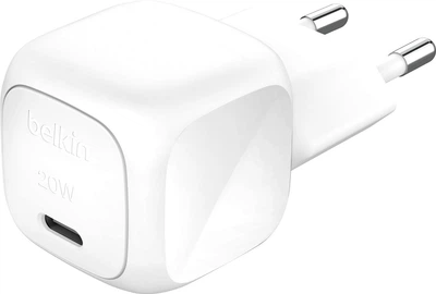 Зарядний пристрій Belkin 20Вт USB-C PD PPS White (WCA009KQWH)