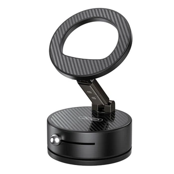Автомобільний тримач XO C188 metal magsafe vacuum chuck manual latch magnetic holder (rotatable) Black