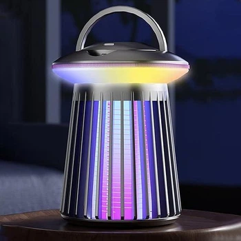 Лампа ловушка для насекомых электрическая от комаров светильник USB 5W синяя