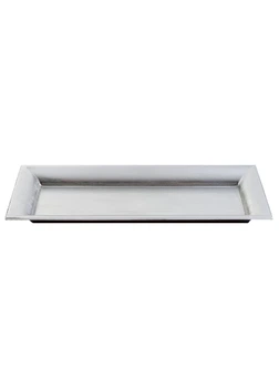 Прямоугольный декоративный поднос 35,5x17x2,5 см серебристый Livarno Home
