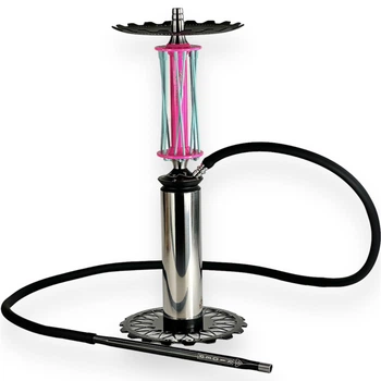 Кальян Trumpet Rider W40 Still розово-бирюзовый из нержавейки на уплотнителе высокий
