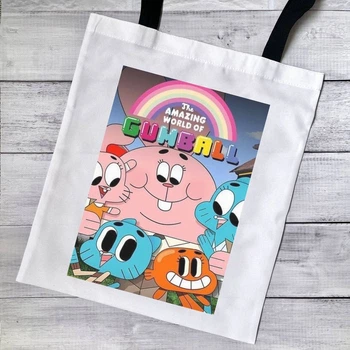 Эко сумка, шопер с принтом The Amazing World of Gumball Удивительный мир Гамбола 39х34 см (СГ012594)