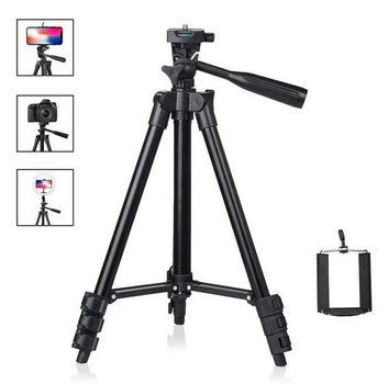 Портативный штатив для смартфона камеры Tripod 3120 0,35-1.02м, Универсальный трипод для телефона, Черный