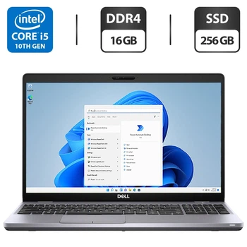 Ультрабук Dell Latitude 5510 / 15.6" (1920x1080) IPS / Intel Core i5-10210U (4 (8) ядра по 1.6 - 4.2 GHz) / 16 GB DDR4 / 256 GB SSD / Intel UHD Graphics / WebCam б/в