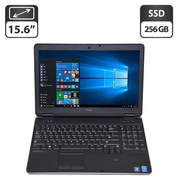 Ноутбук Dell Latitude E6540 / 15.6" (1366x768) TN / Intel Core i7-4610M (2 (4) ядра по 3.0 - 3.7 GHz) / 8 GB DDR3 / 256 GB SSD / Intel HD Graphics 4600 / WebCam / DVD-ROM б/в