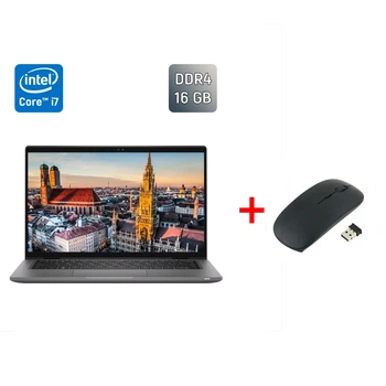 Ультрабук Б-класс Dell Latitude 7430 / 14" (1920x1080) IPS / Intel Core i7-1265U (10 (12) ядер по 3.6 - 4.8 GHz) / 16 GB DDR4 / 480 GB SSD / Intel Iris Xe Graphics / WebCam / TouchID / Windows 11 б/у + Подарок Беспроводная мышь / USB