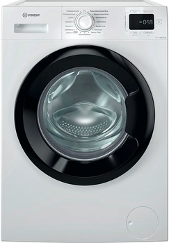 Indesit Пральна машина Indesit фронтальна, 7кг, 1200, A+++, 49.6см, дисплей, пара, інвертор, люк чорний, білий