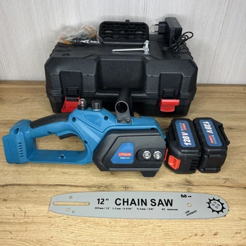 Акумуляторна ланцюгова пила 12", 128V, 2 АКБ ven 35