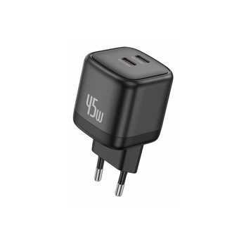 Зарядное устройство Foneng CUBE 45W GaN мощный универсальный надежный портативный сетевой адаптер с быстрой зарядкой блок питания 2 USB C энергоэффективный для телефонов планшета айфона и самсунга Apple iPhone Samsung