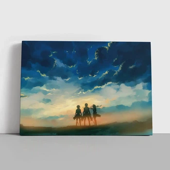 Интерьерная картина Атака на титанов, главные герои, Attack on Titans, 30×42 см (id0286)
