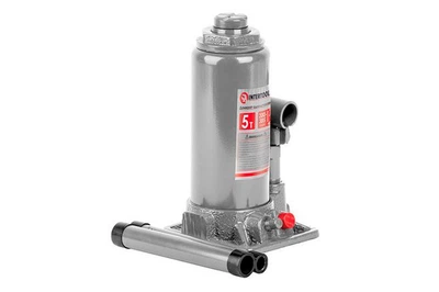 Домкрат гідравлічний пляшковий Intertool GT0023, 5 тонн, одноштоковий, висота підйому 200–385 мм